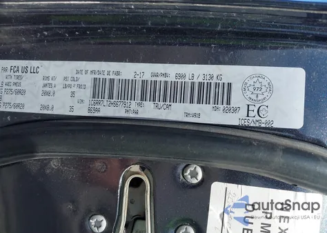 2017 Ram 1500 Slt из США, поврежденный, VIN 1C6RR7LT2HS677912